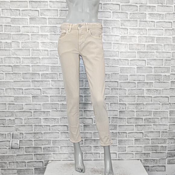 Moussy Vintage Women's Wolfcreek Skinny Jeans in off-white biege sz 27 - Picture 7 of 15